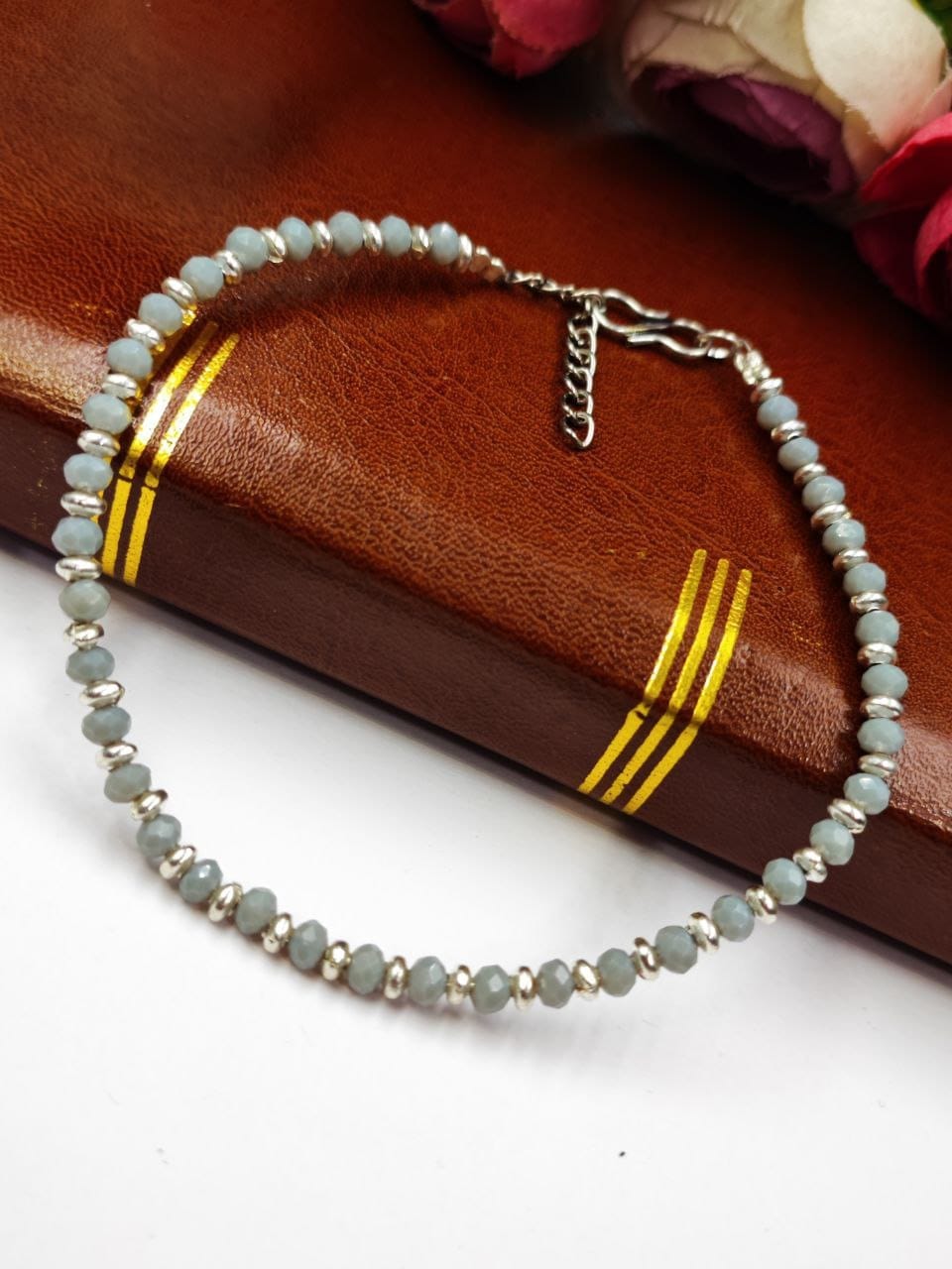 Oxidised Crystal Beads Anklet | Affordable Casual Wear Payal For Girls - Image 9