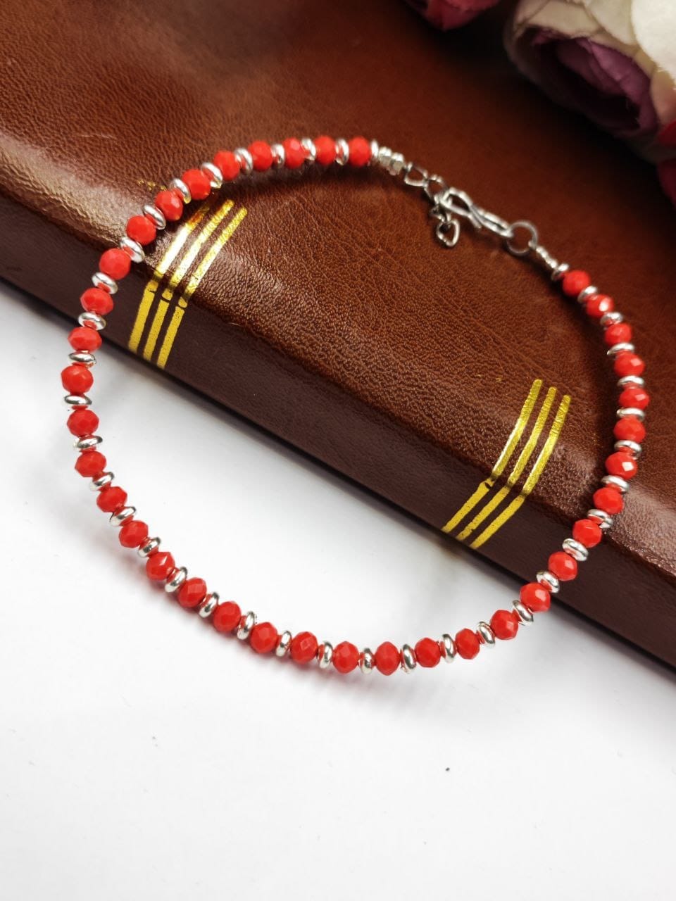 Oxidised Crystal Beads Anklet | Affordable Casual Wear Payal For Girls - Image 10