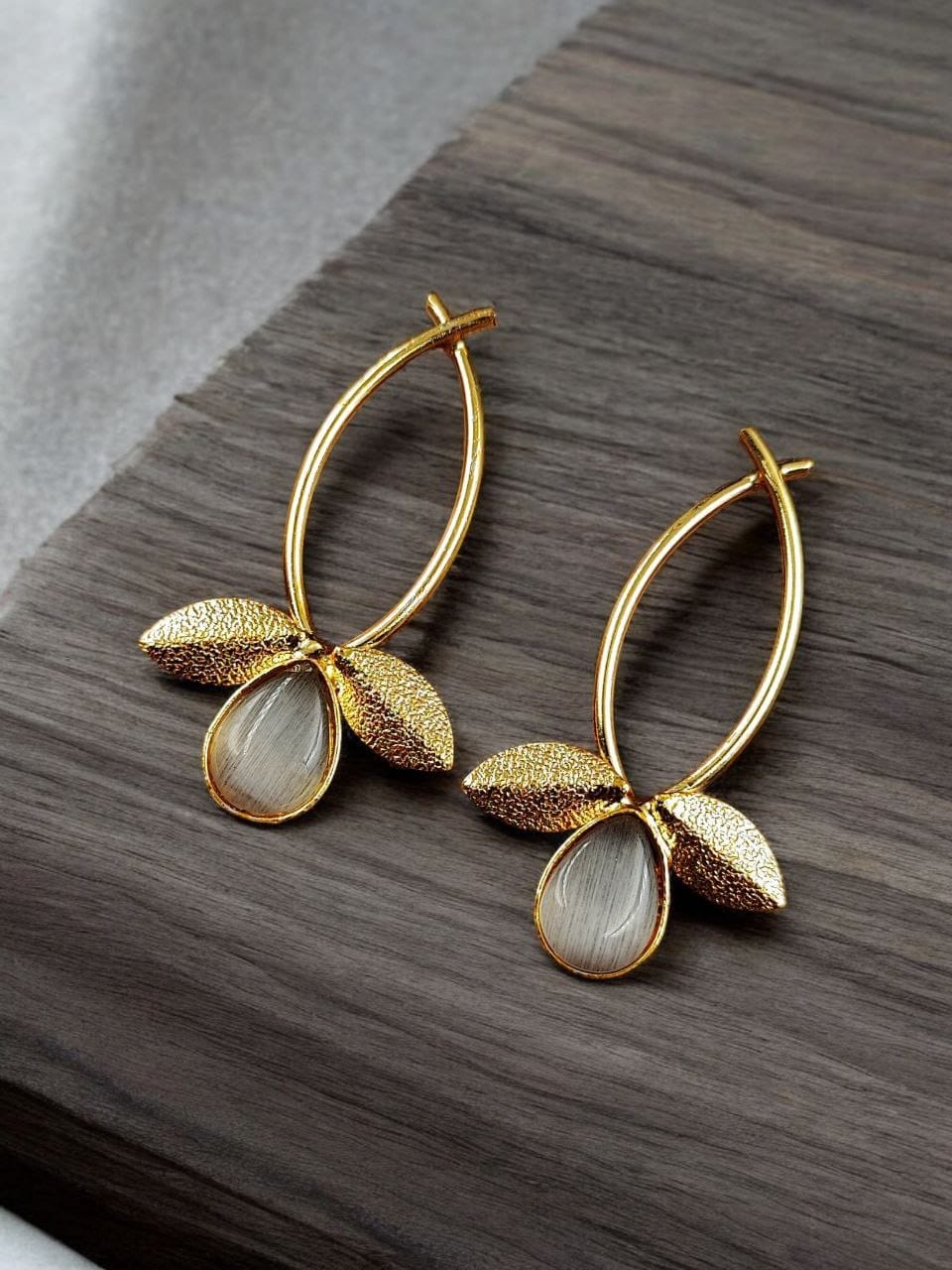 Gold Plated Indian Contemporary Earrings ? Perfect for Any Occasion - Image 3