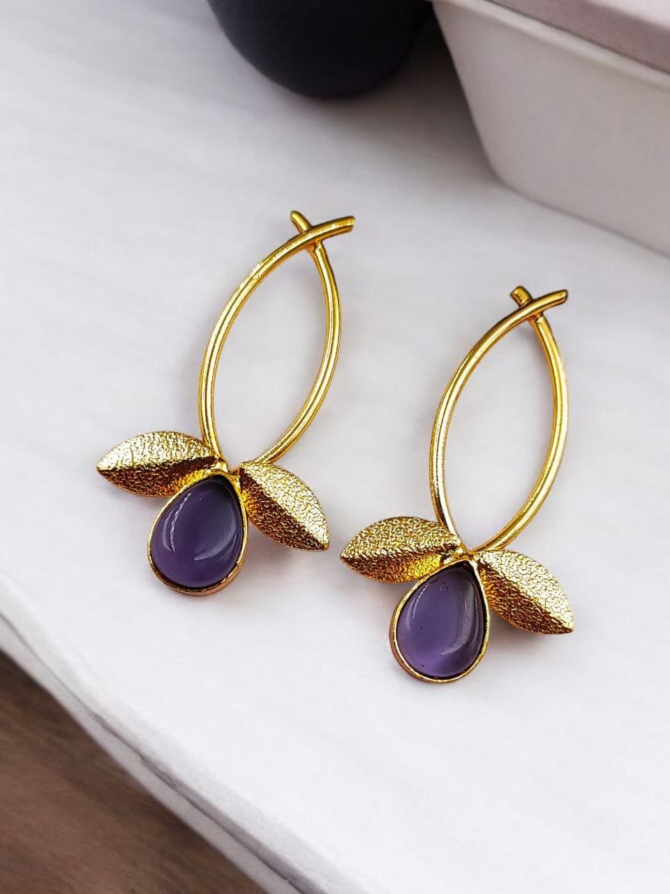 Gold Plated Indian Contemporary Earrings ? Perfect for Any Occasion - Image 6
