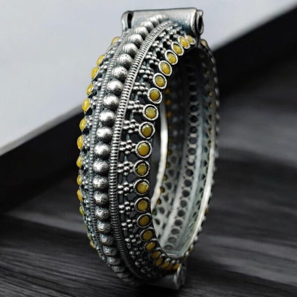 Indian Kada / Bangle | Stylish Adorable Bollywood Style Bracelet for Girls - "Yellow"
