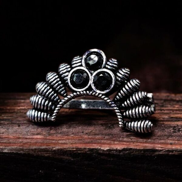 Traditional Maharashtrian Nath | Best Oxidised Marathi Nosepin Non-Piercing - "Black"