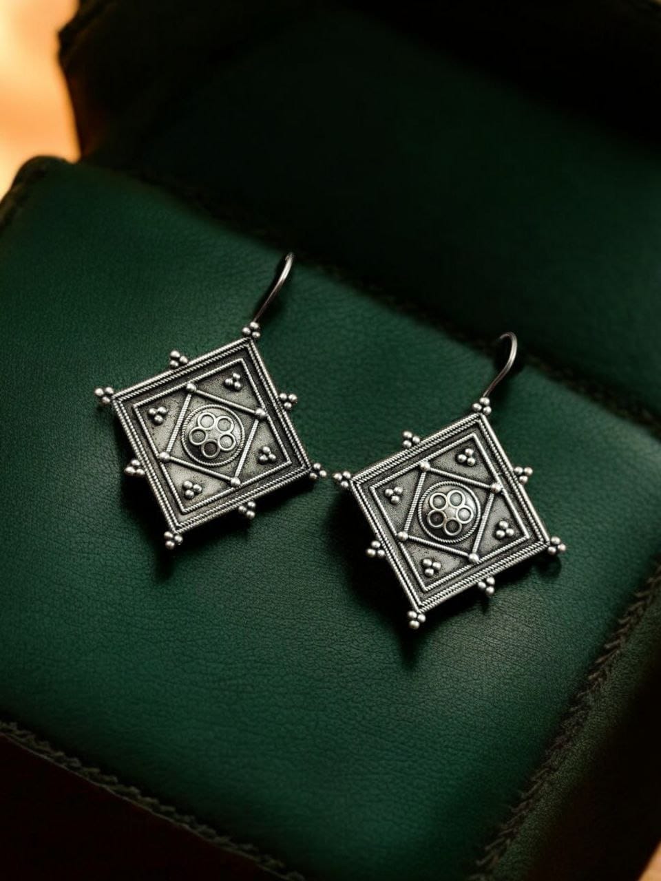 Silver Replica Hook Earrings | Antique Best Casual Wear Oxidised Jewelry