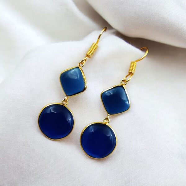 Stylish Monalisa Stone Hangings: The Best Earrings for Every Occasion - "Blue"