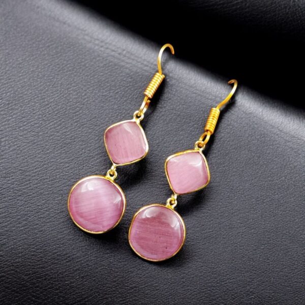 Stylish Monalisa Stone Hangings: The Best Earrings for Every Occasion - "Babypink"