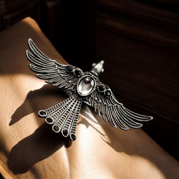 Brass Bird Ring with Stones ? Best and Perfectly Designed for Every Occasion - "Black"