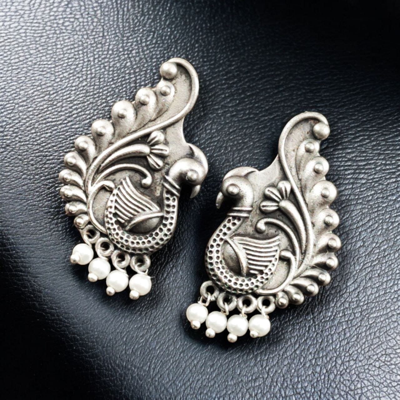 Admire Your Style with Perfect Brass Peacock Stud Earrings