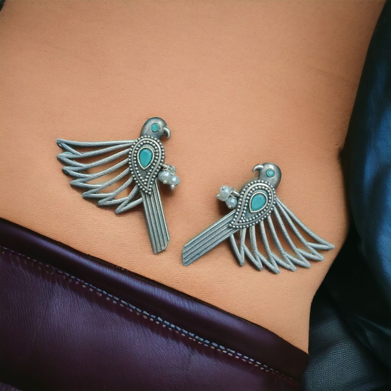 Fashionable Silver Replica Bird Stud Earrings | Perfect for Any Occasion - Image 2
