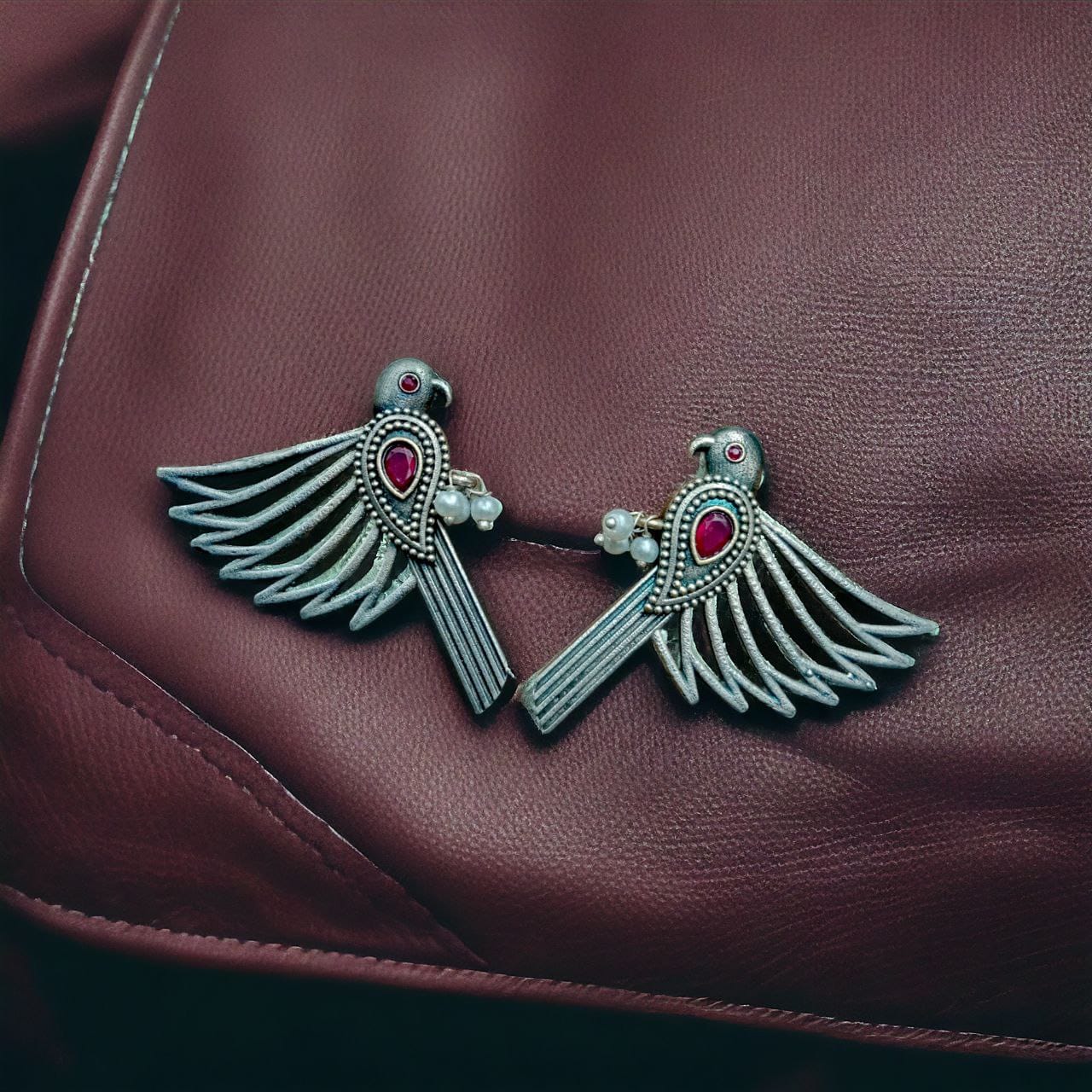 Fashionable Silver Replica Bird Stud Earrings | Perfect for Any Occasion - Image 4