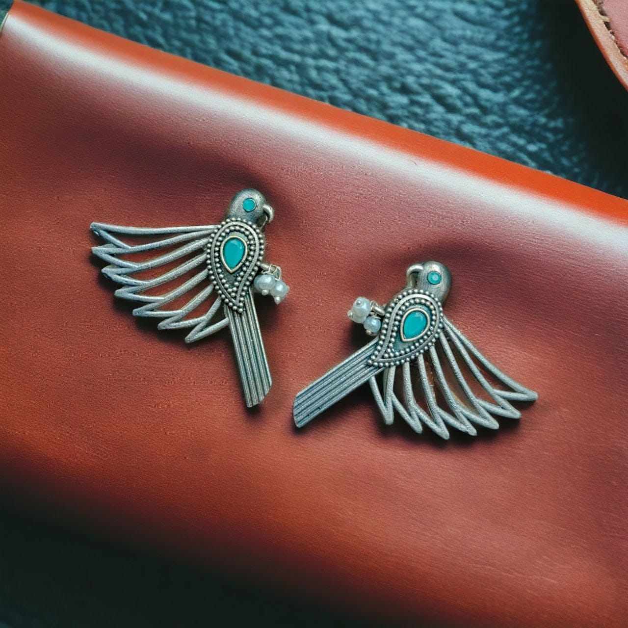 Fashionable Silver Replica Bird Stud Earrings | Perfect for Any Occasion