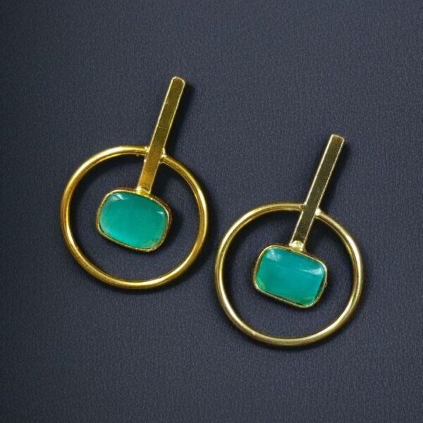 Premium Quality Gold Plated Handmade Earrings | Best Contemporary Jewelary For Party Wear - "Mint"