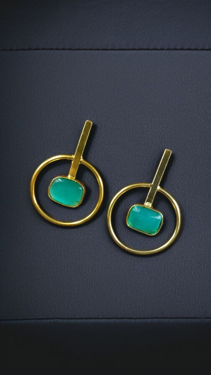 Premium Quality Gold Plated Handmade Earrings | Best Contemporary Jewelary For Party Wear - Image 2