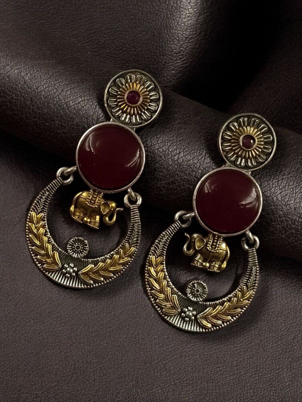 Handmade Two-Tone Earrings | Traditional Ethnic Elephant Dangler Perfect Jewelry for Women - Image 12