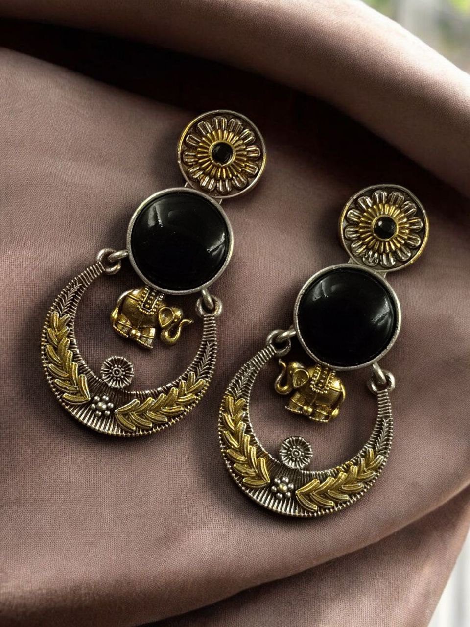 Handmade Two-Tone Earrings | Traditional Ethnic Elephant Dangler Perfect Jewelry for Women - Image 11