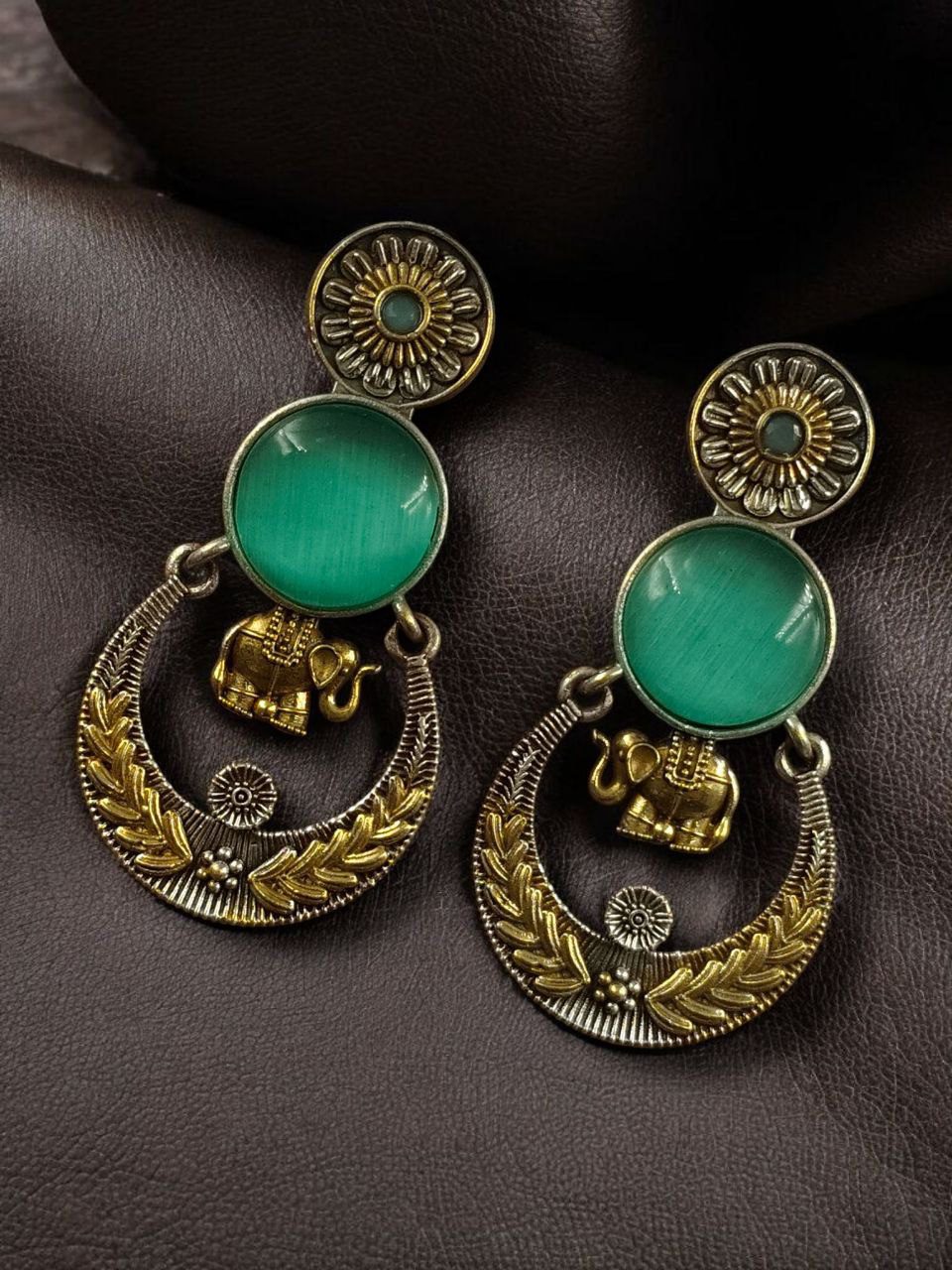 Handmade Two-Tone Earrings | Traditional Ethnic Elephant Dangler Perfect Jewelry for Women - Image 6