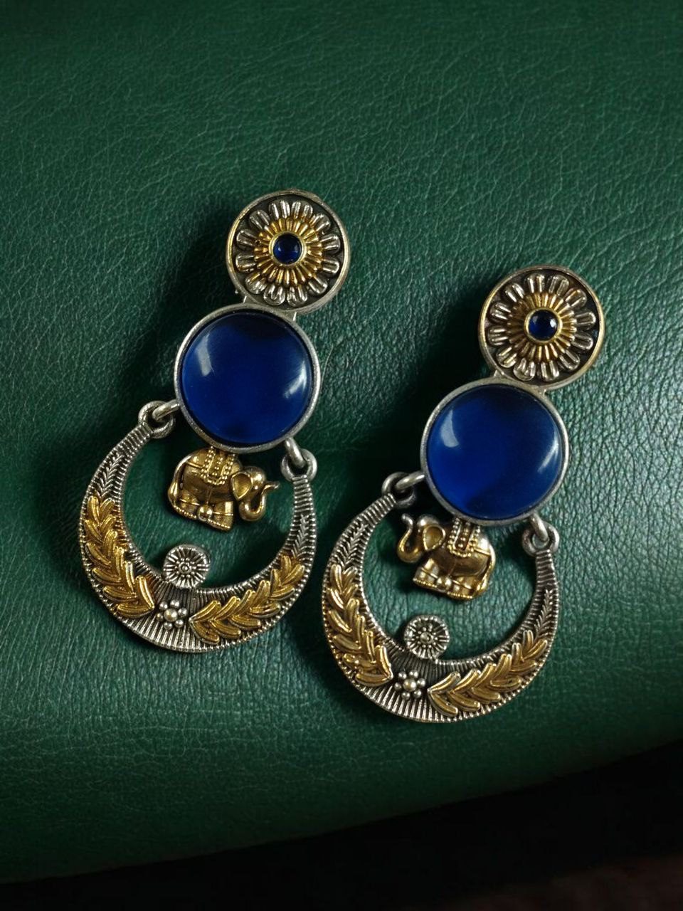 Handmade Two-Tone Earrings | Traditional Ethnic Elephant Dangler Perfect Jewelry for Women - Image 14