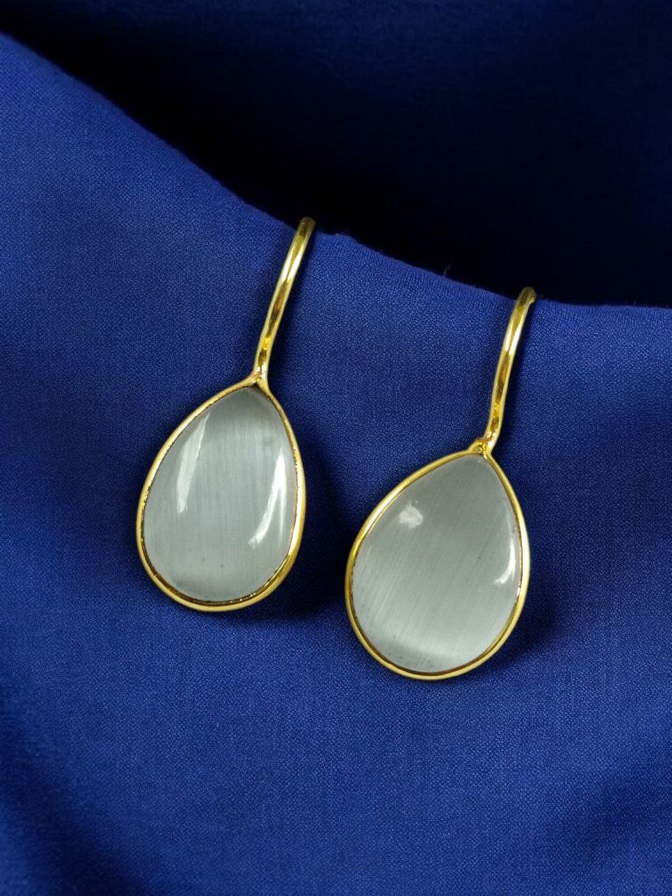 Ethnic Dangler Drop Shape Earrings | Gold Plated Hook Style Best Jewelry - Image 11