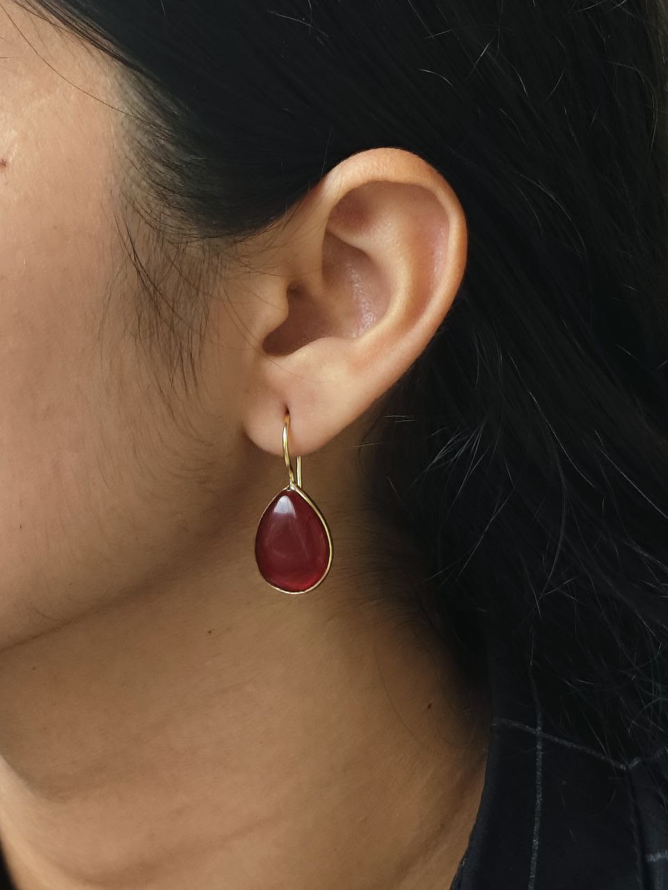 Ethnic Dangler Drop Shape Earrings | Gold Plated Hook Style Best Jewelry