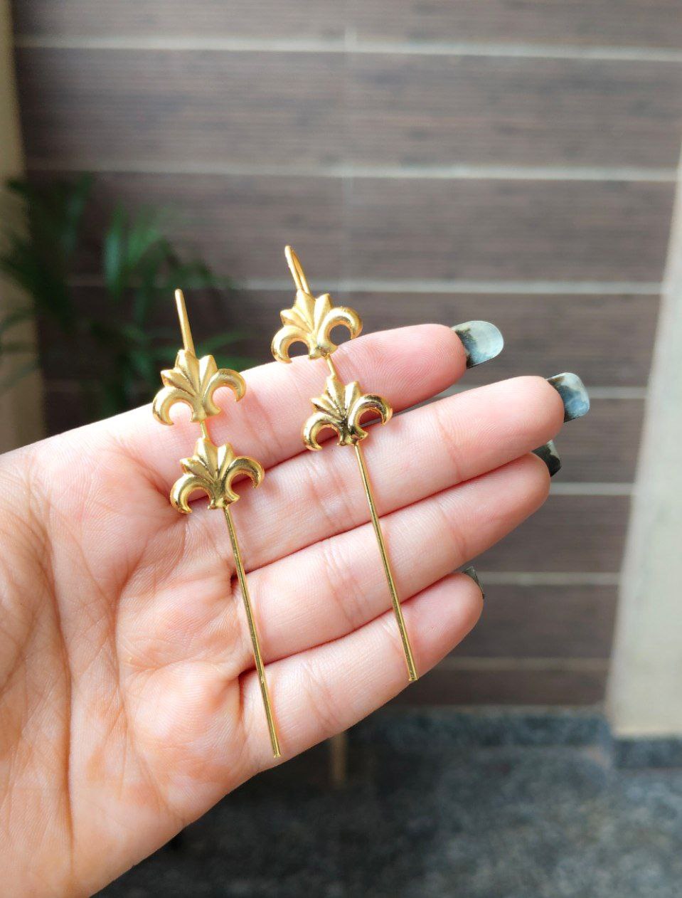 Unique Design Gold Plated Earcuff | Western Look alike Ethnic Jewelry for Girls - Image 3