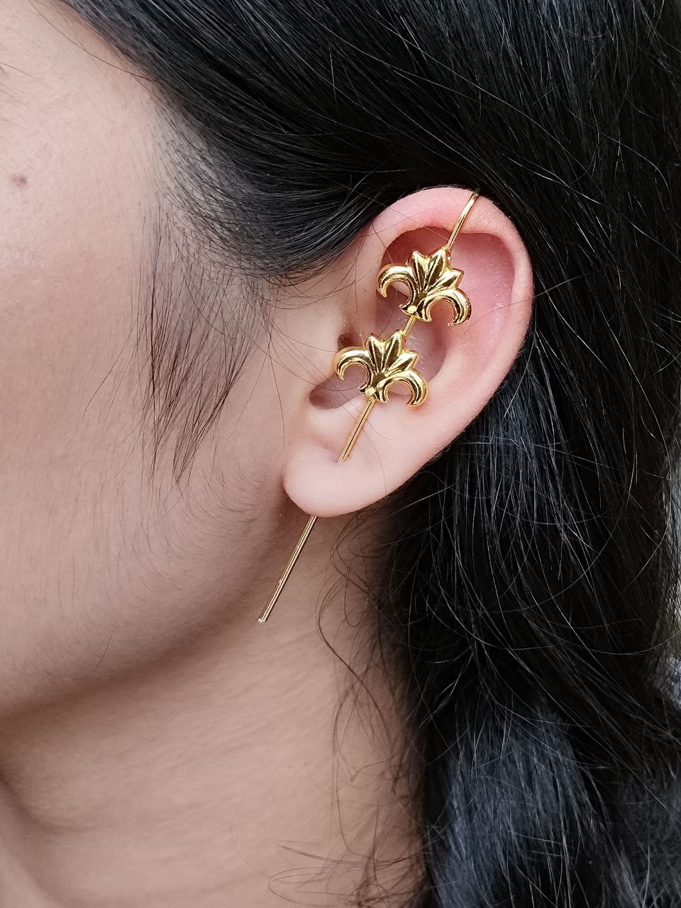 Unique Design Gold Plated Earcuff | Western Look alike Ethnic Jewelry for Girls