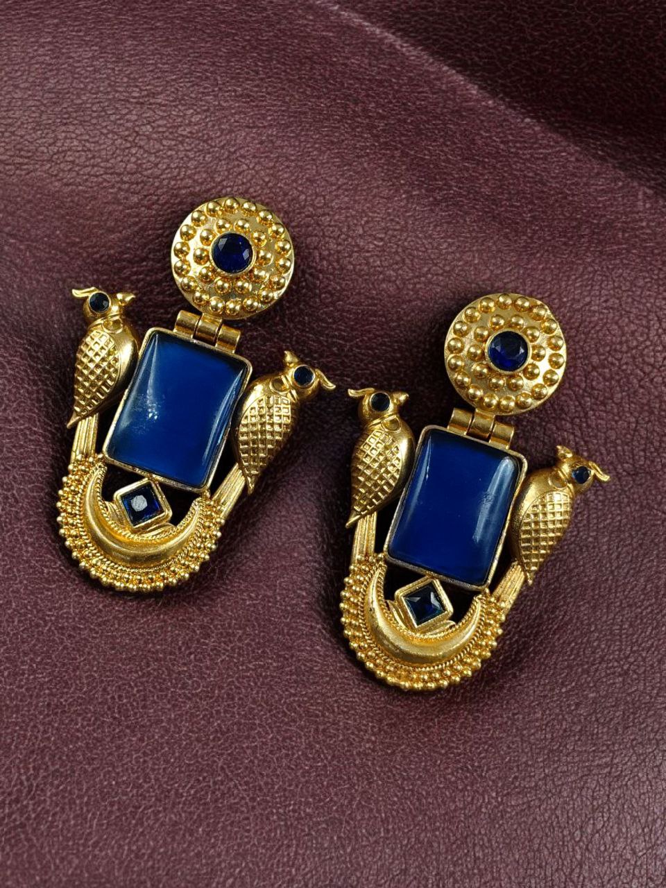 Best Traditional Gold Plated Bird Earrings ? Ethnic Dangler with Vintage Look Jewelry - Image 4