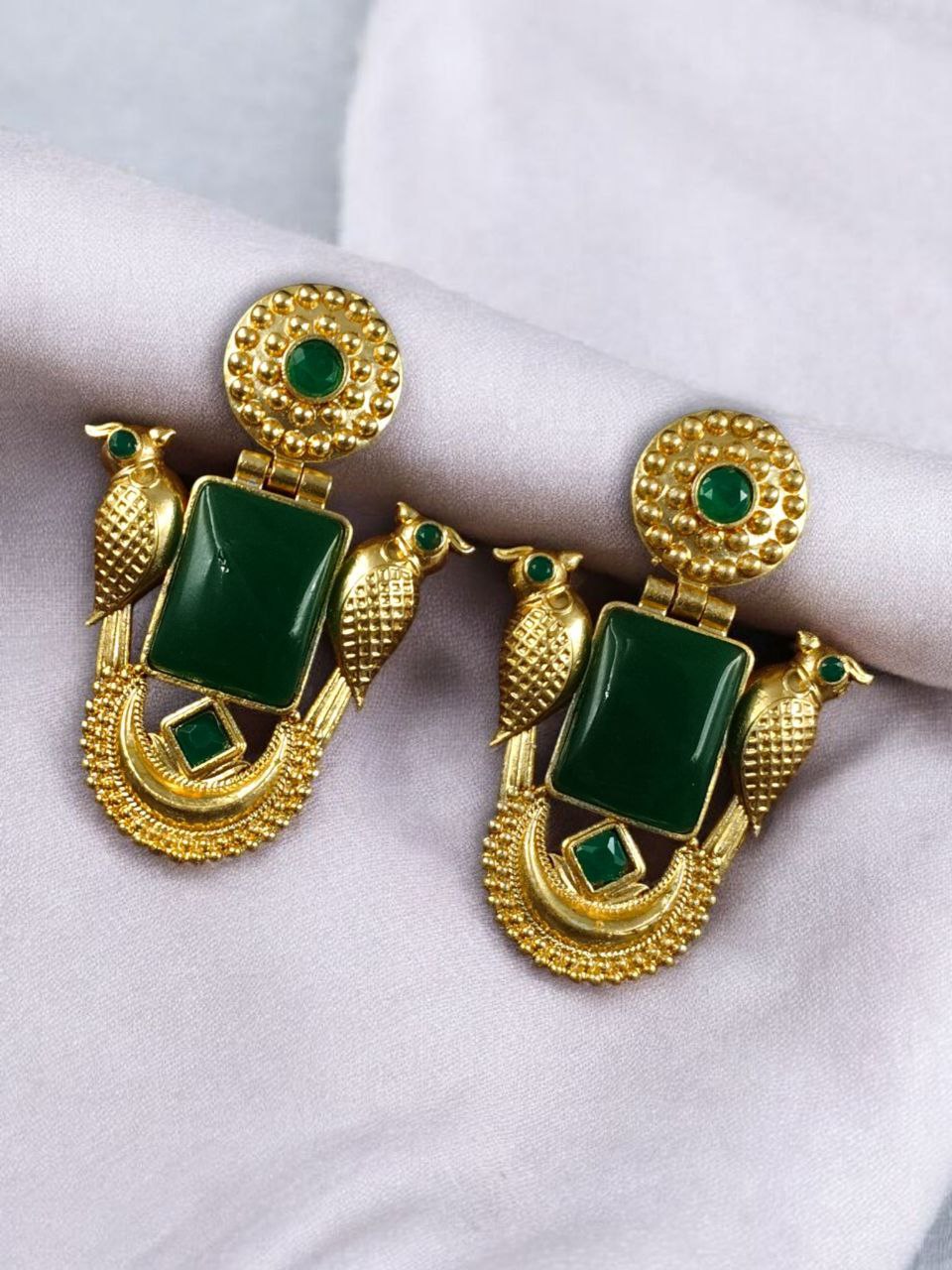 Best Traditional Gold Plated Bird Earrings ? Ethnic Dangler with Vintage Look Jewelry - Image 8