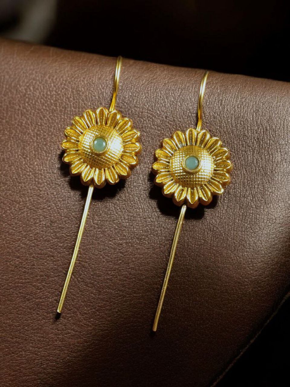Western Look Gold Plated Earcuff | Beautiful Flower Design Stone Jewelry For Girls - Image 8