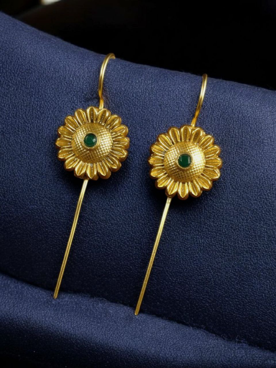 Western Look Gold Plated Earcuff | Beautiful Flower Design Stone Jewelry For Girls - Image 2