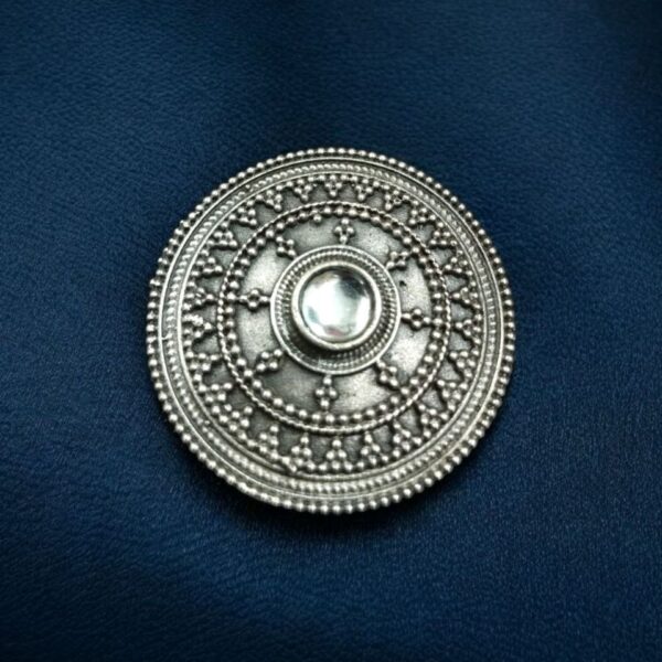 Vintage Style Oxidized Stone Hair Pin | Silver Look Best Traditional Juda Stick - "White"