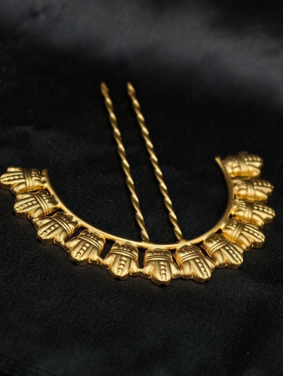 Best Designer Gold Plated Juda Pin | Stylish Bun Hair Accessory - Image 2