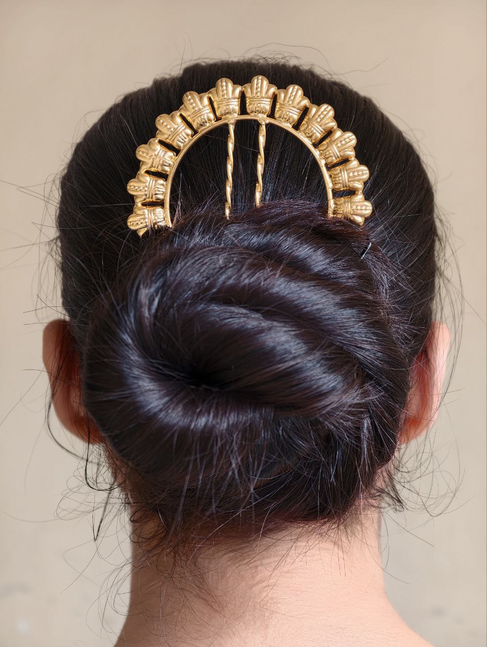 Best Designer Gold Plated Juda Pin | Stylish Bun Hair Accessory - Image 3