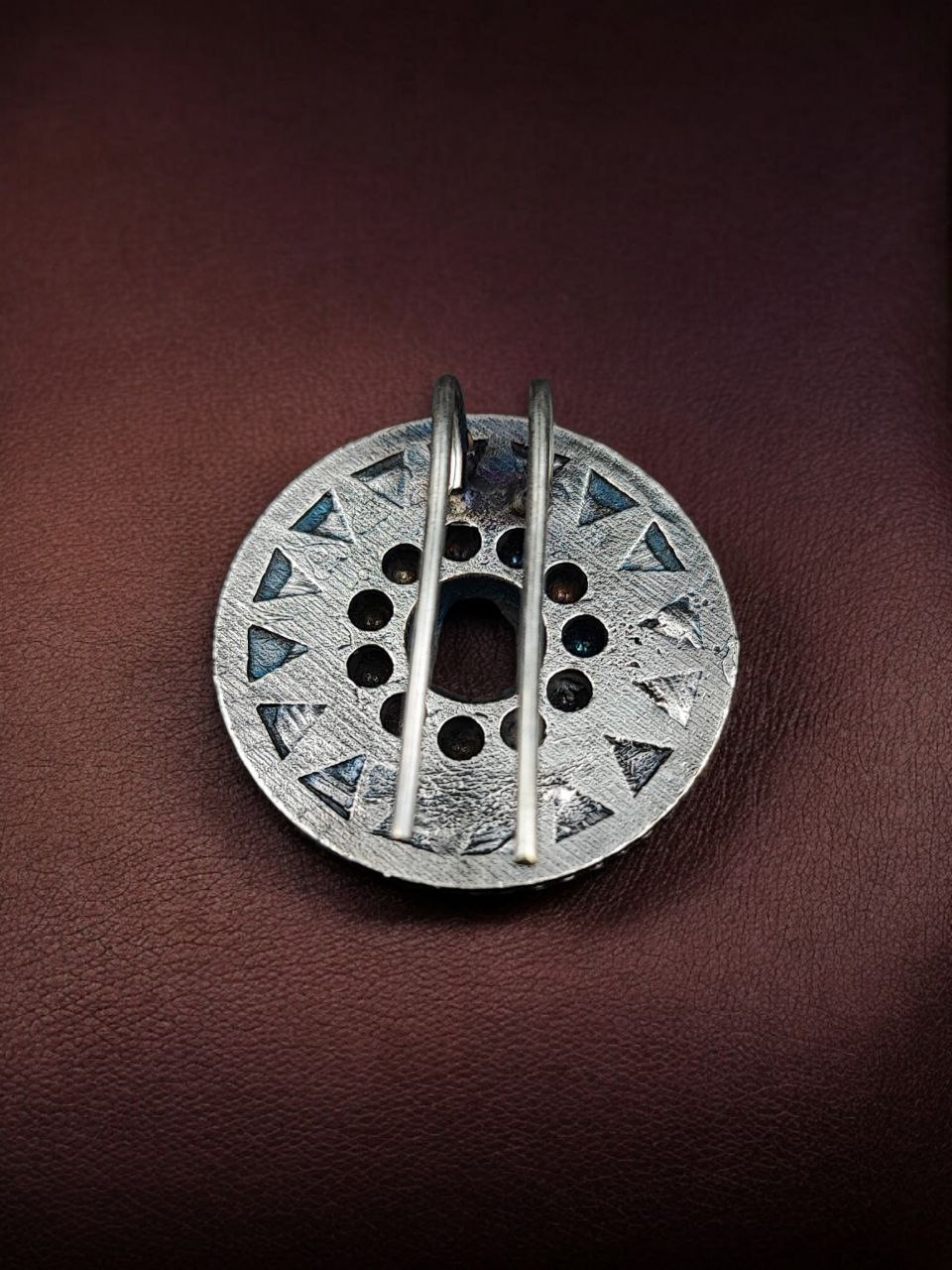 Traditional Silver Replica Oxidized Hair Pin | Round Design Best Ethnic Jewelry - Image 5