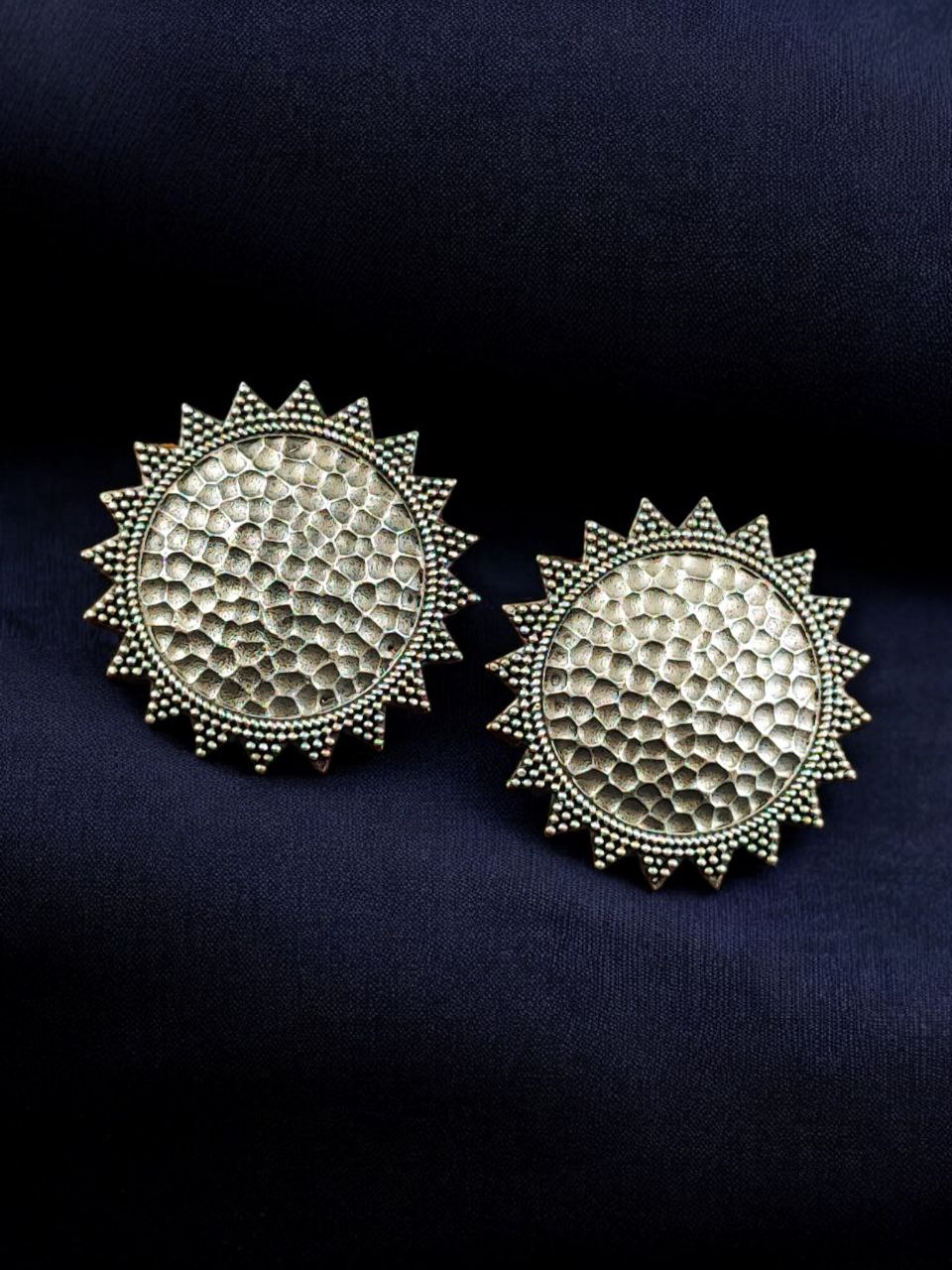 Vintage Look alike Unique Design Earrings | Silver Replica Oxidized Daily Wear Jewelry - Image 4