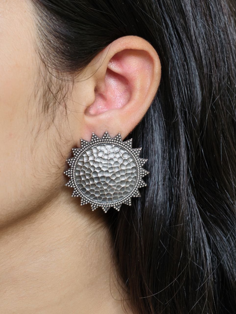 Vintage Look alike Unique Design Earrings | Silver Replica Oxidized Daily Wear Jewelry