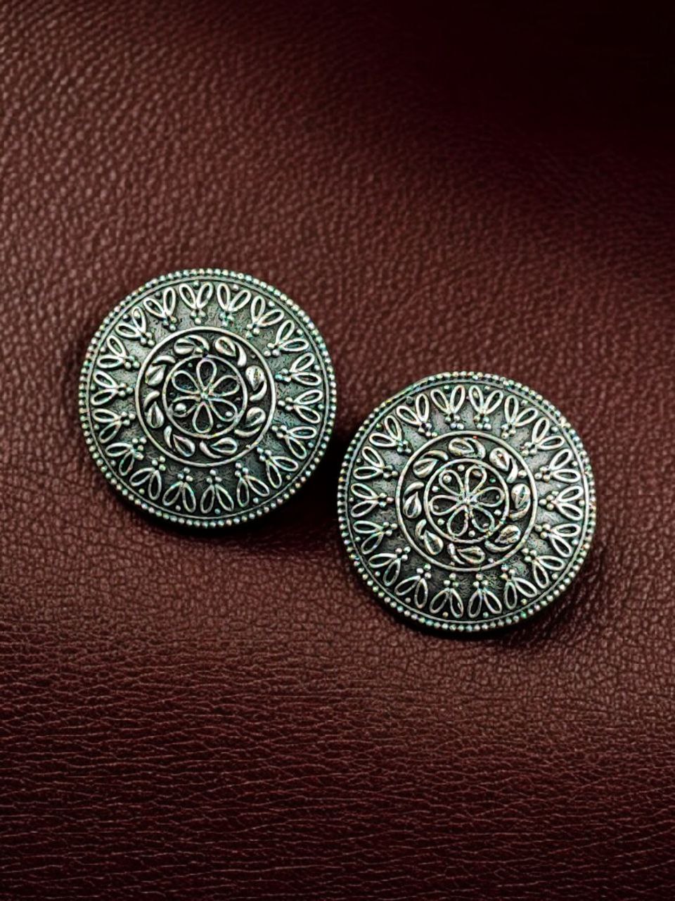 Silver Replica Daily Wear Stud Earrings | Comfortable Jewelry For Girls - Image 4