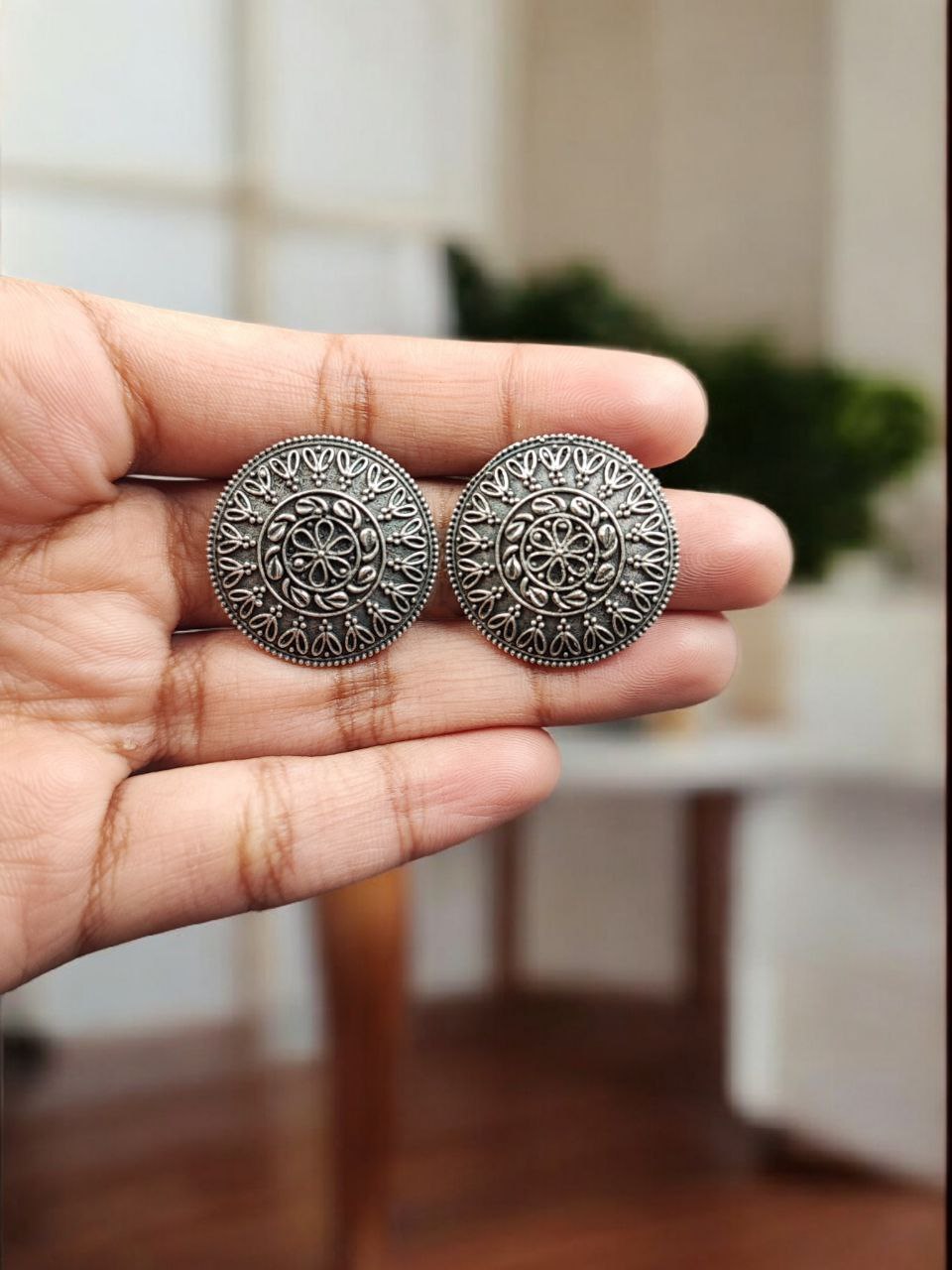 Silver Replica Daily Wear Stud Earrings | Comfortable Jewelry For Girls - Image 2