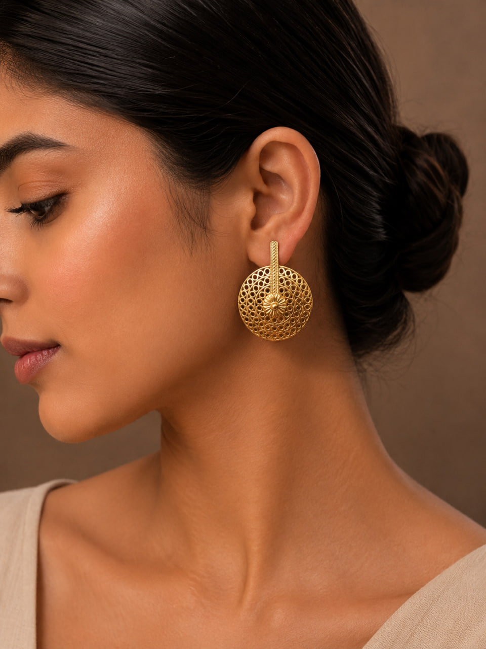 Antique Golden Studs with Royal Traditional Design