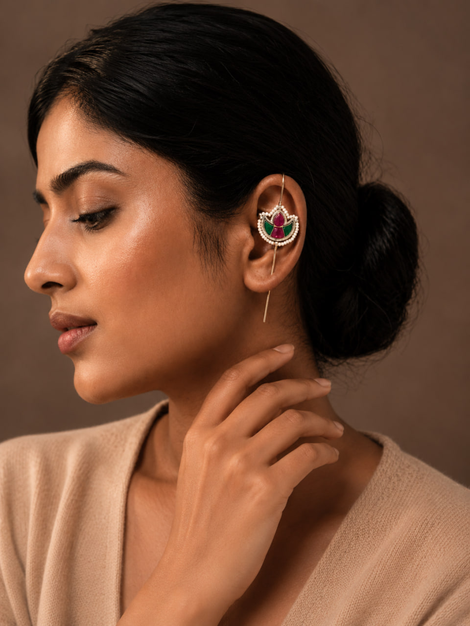 Designer Meena Earcuff with Artistic Meena Work
