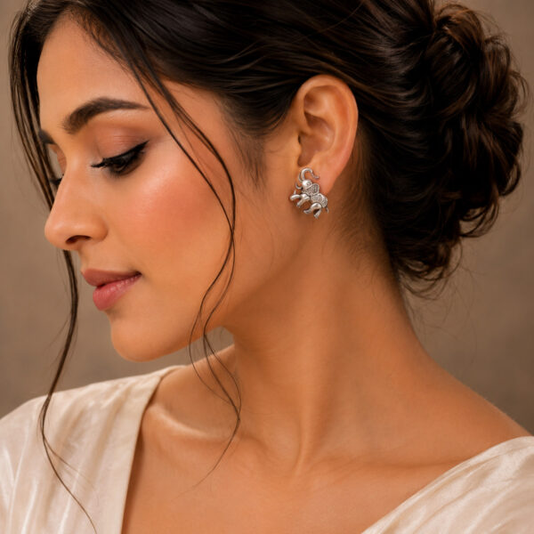 Elephant Stud Jewelry elegant ethnic designer stud earrings for women