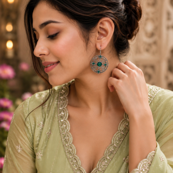 flower hook earing with elegant floral design, stylish hook earrings for women