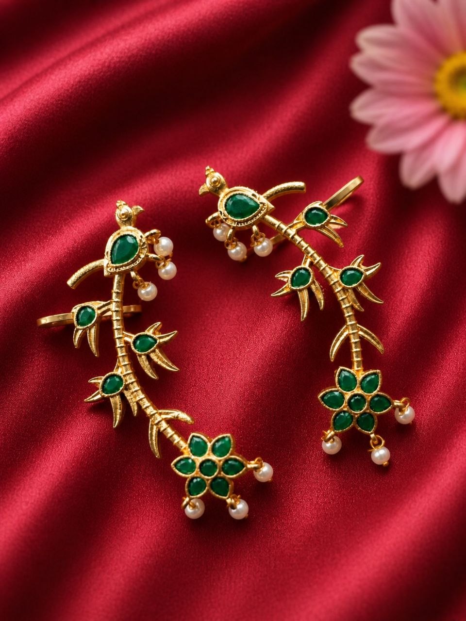 Gold Plated Earcuff Stylish Designer Jewelry for Trendy Statement Look - Image 6
