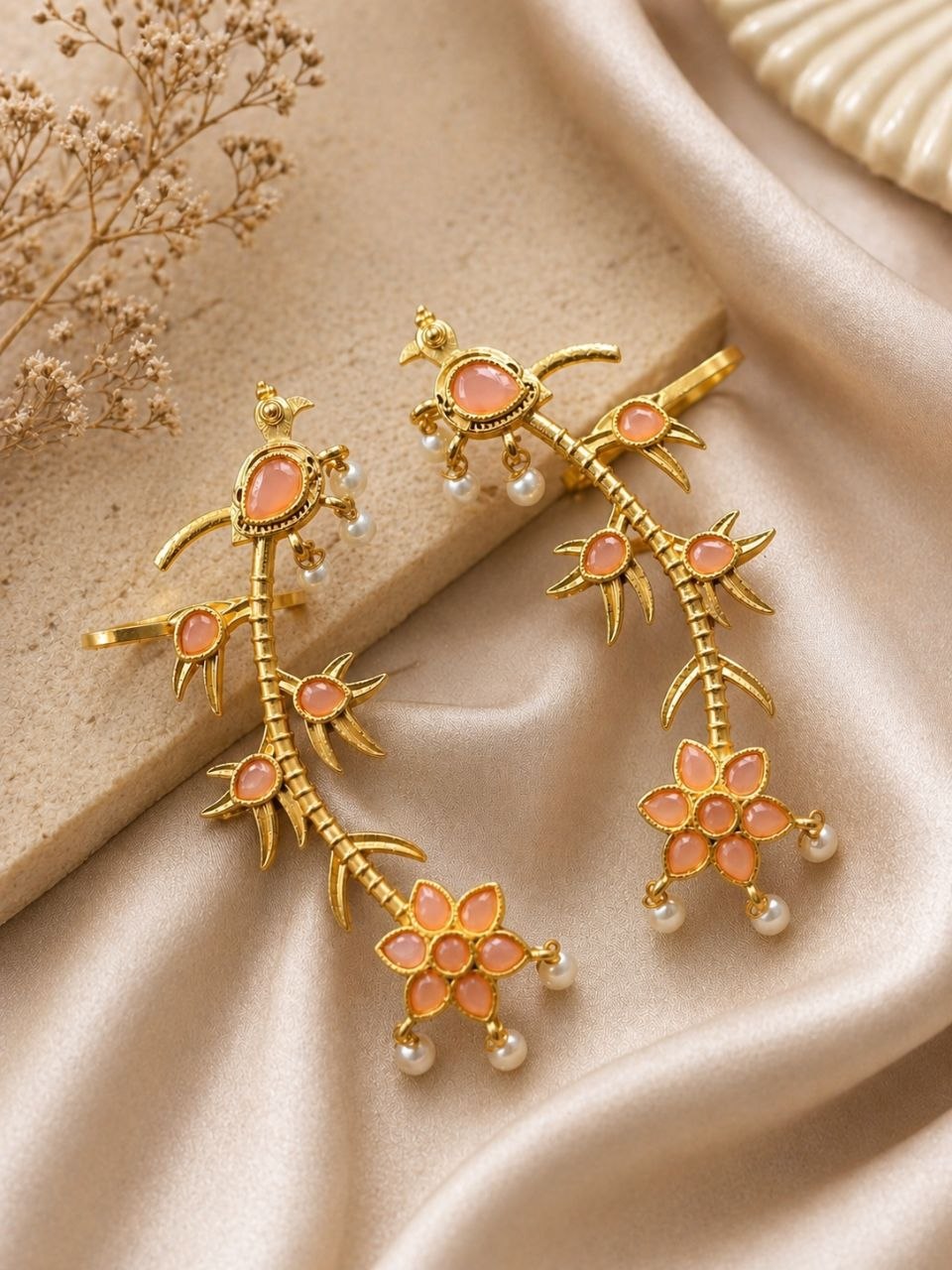 Gold Plated Earcuff Stylish Designer Jewelry for Trendy Statement Look - Image 7