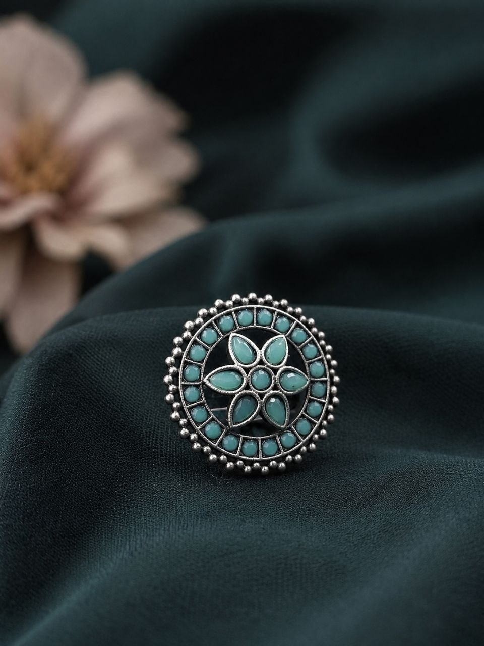Oxidized Floral Ring Vintage Design for Ethnic & Everyday Wear - Image 7