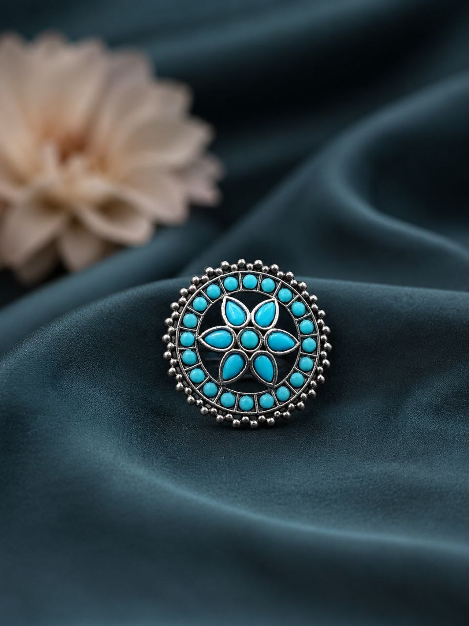 Oxidized Floral Ring Vintage Design for Ethnic & Everyday Wear - Image 8