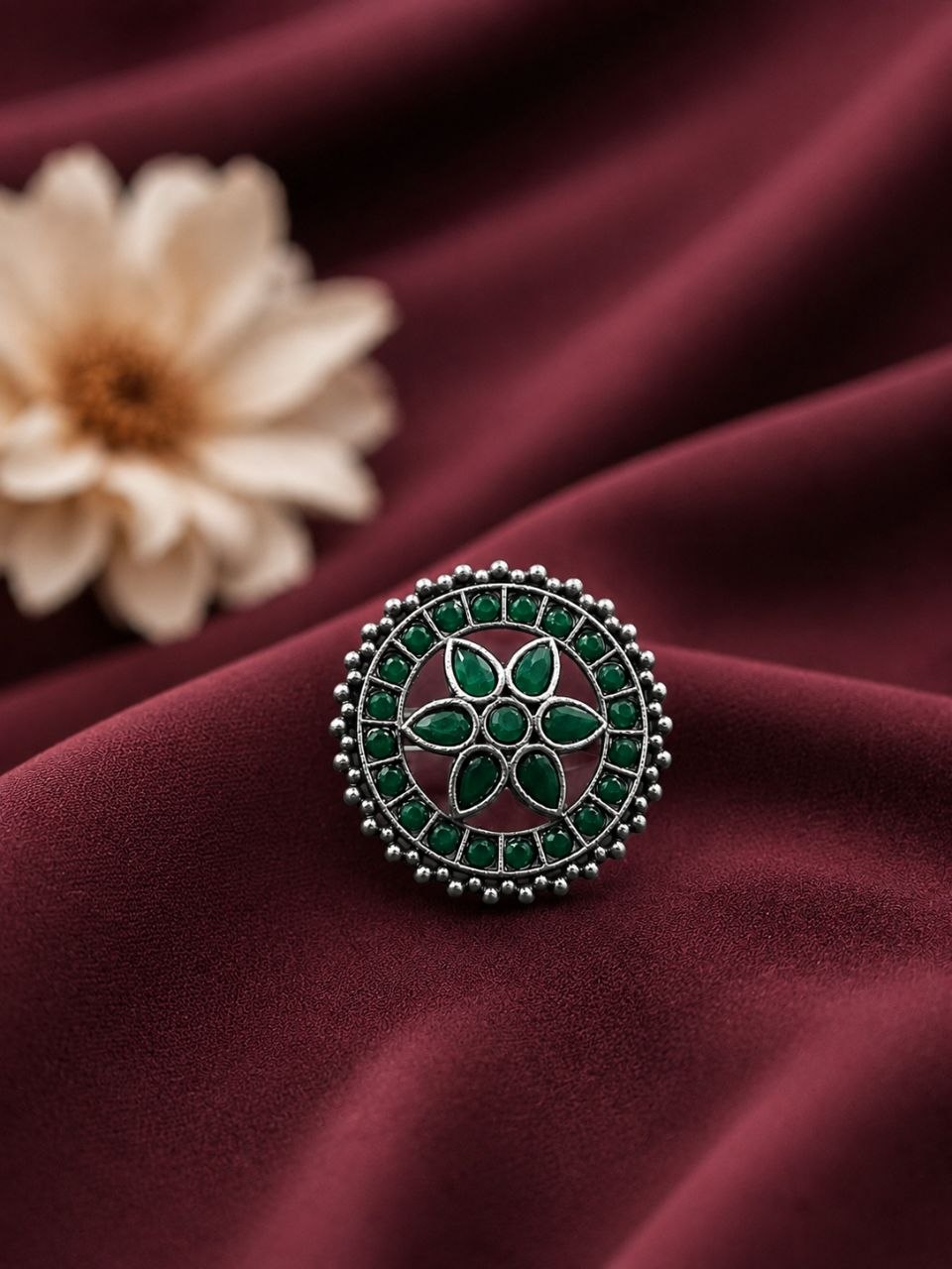 Oxidized Floral Ring Vintage Design for Ethnic & Everyday Wear - Image 10