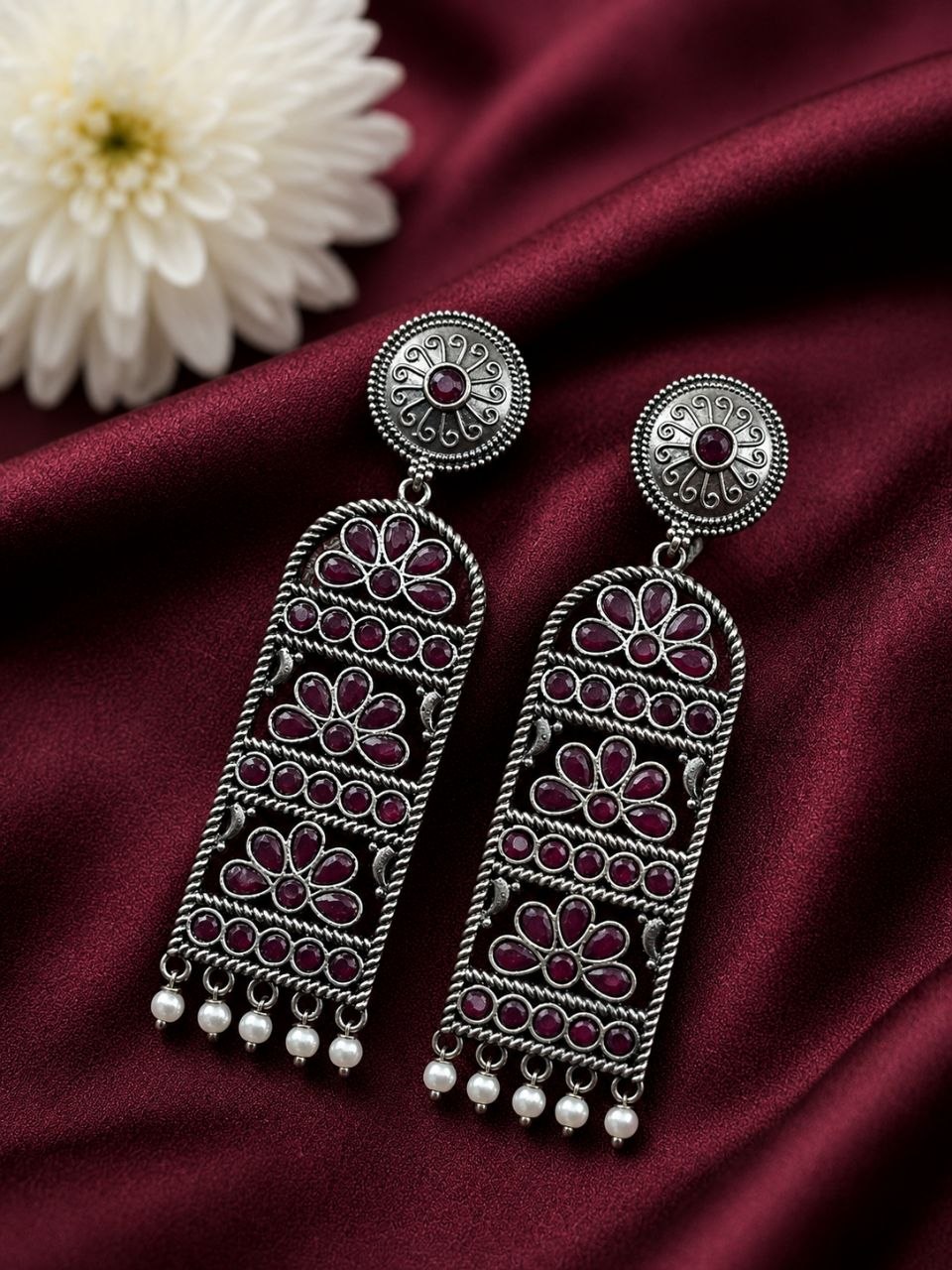 Handmade Silver Earring Artisan Crafted Jewelry for Traditional & Everyday Wear - Image 5