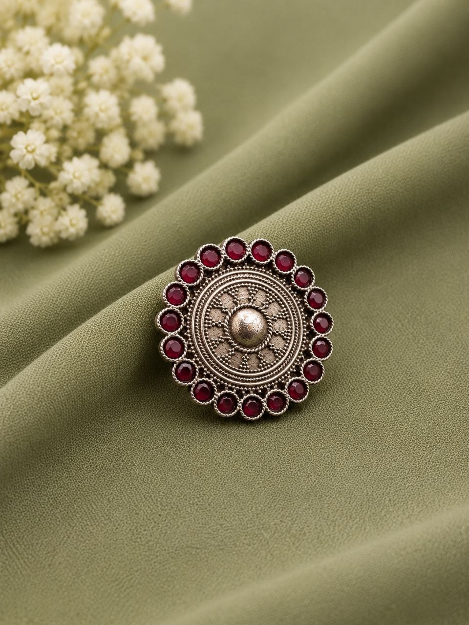 Adjustable Ethnic Ring Traditional Design for Party Wear - Image 7