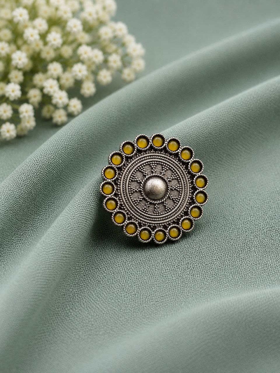 Adjustable Ethnic Ring Traditional Design for Party Wear - Image 6