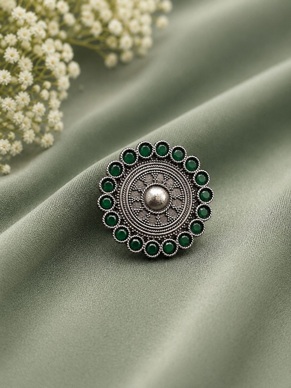 Adjustable Ethnic Ring Traditional Design for Party Wear - Image 5