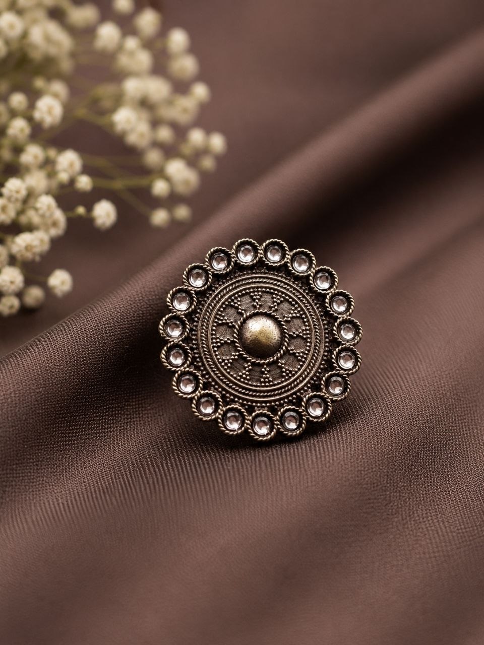 Adjustable Ethnic Ring Traditional Design for Party Wear - Image 4